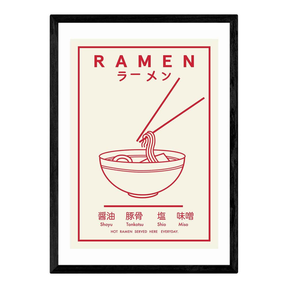 East End Prints Ramen A3 Framed Print